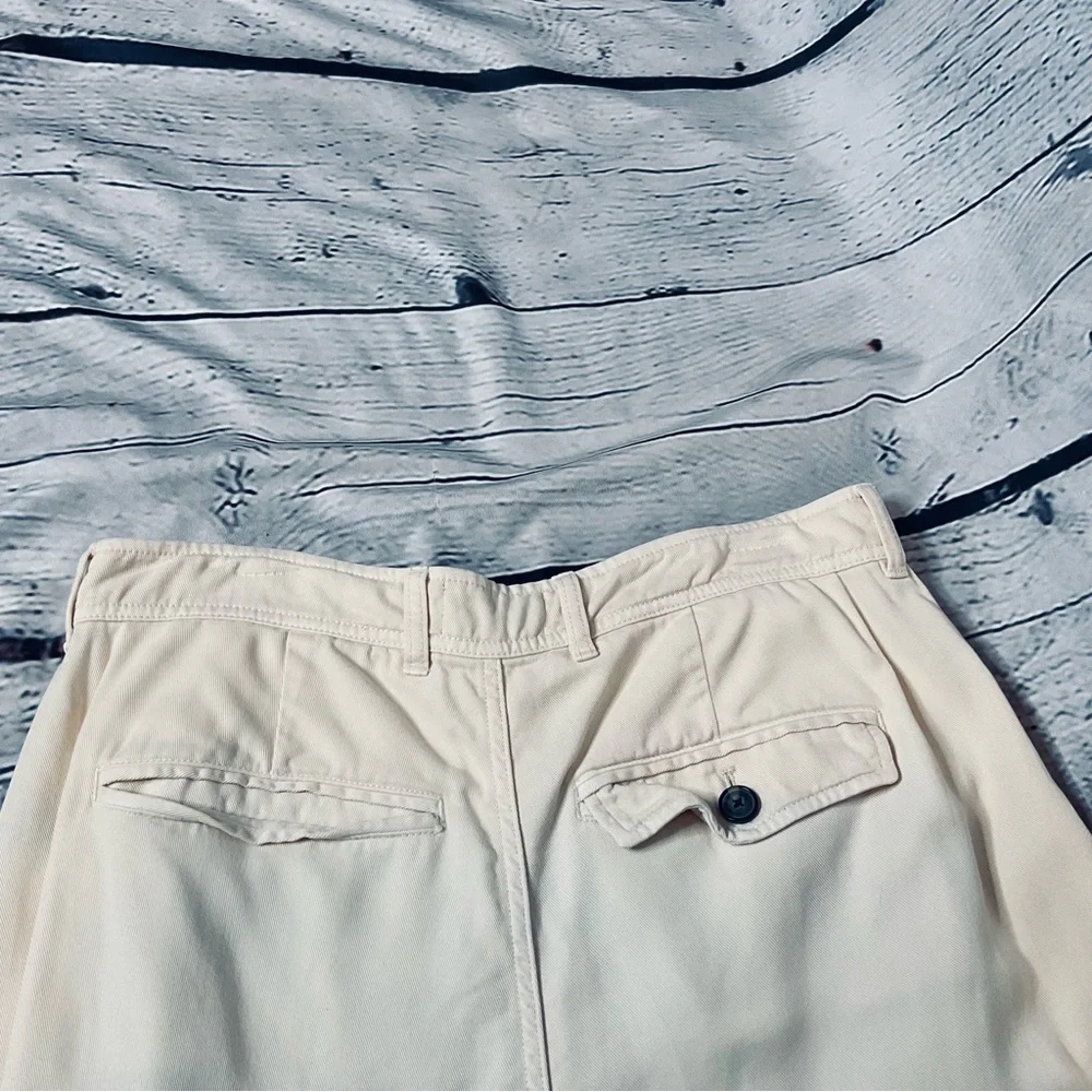 Everlane The Chino Buttersoft Bone High Rise Slouchy Barrel Trousers 14